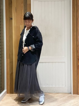 「秋先取りコーデ」｜「アイテム（ノーカラージャケット）」を使った、タナカさん（レディース・158cm）の夏コーディネート