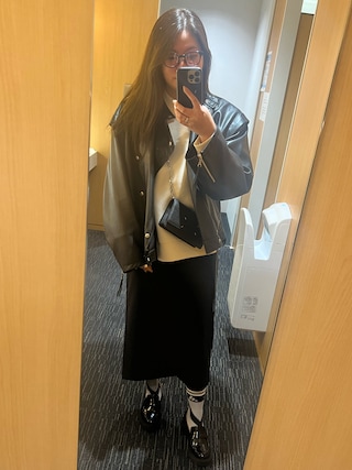 Ameri（アメリ）の「RETRO SYNTHETIC LEATHER JACKET（ライダース