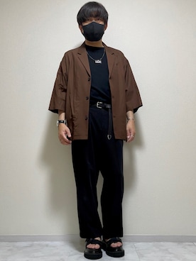「ごきげんウィーク」｜「アイテム（スラックス）」を使った、DAiさん（メンズ・172cm）の春コーディネート