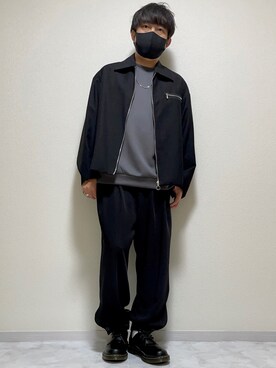 「DOOPZ（ドープス）のアイテム（ブルゾン）」を使った、DAiさん（メンズ・172cm）の秋コーディネート