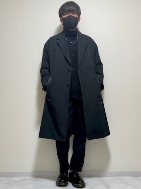 「EMMA  CLOTHES」｜「アイテム（チェスターコート）」を使った、DAiさん（メンズ・172cm）の冬コーディネート