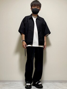 「act'm（アクトム）のアイテム（トップス）」を使った、DAiさん（メンズ・172cm）の夏コーディネート