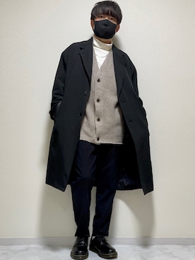 「EMMA  CLOTHES」｜「アイテム（チェスターコート）」を使った、DAiさん（メンズ・172cm）の冬コーディネート
