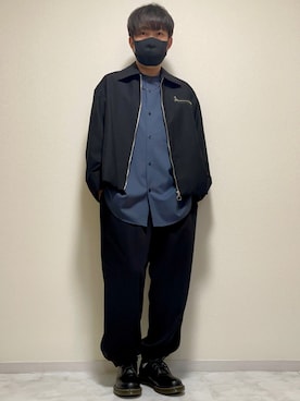 「DOOPZ（ドープス）のアイテム（ブルゾン）」を使った、DAiさん（メンズ・172cm）の春コーディネート