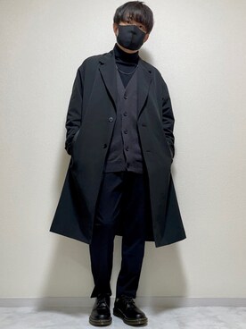 「EMMA  CLOTHES」｜「アイテム（チェスターコート）」を使った、DAiさん（メンズ・172cm）の冬コーディネート