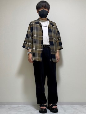 「春夏コーデ」｜「GU（ジーユー）のアイテム（ファッション雑貨）」を使った、DAiさん（メンズ・172cm）の夏コーディネート