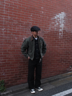 「アイテム（キャスケット）」を使った、koukiさん（メンズ・180cm）の冬コーディネート
