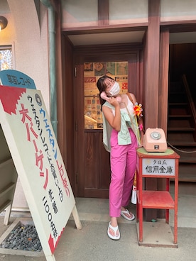 「Sono（ソーノ）のアイテム」を使った、LEOさん（レディース・157cm）の夏コーディネート