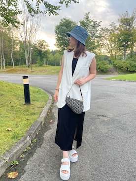 「Dior（ディオール）のアイテム（帽子）」を使った、LEOさん（レディース・157cm）の夏コーディネート