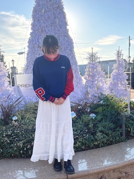 「Simplicite（サンプリシテ）のアイテム（スカート）」を使った、LEOさん（レディース・160cm）の秋コーディネート