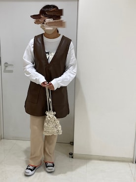 「ジャックパーセル」｜「アイテム（その他アウター）」を使った、おまめこさん（レディース・157cm）の秋コーディネート
