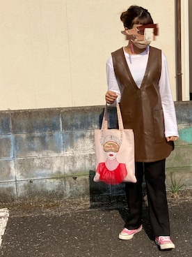「casselini」｜「アイテム（その他アウター）」を使った、おまめこさん（レディース・157cm）の秋コーディネート