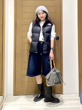 「BAYFLOW（ベイフロー）のコードHDマルチポケショルダー（ハンドバッグ）」を使った、haruna1028bfさん（レディース・158cm）の秋コーディネート