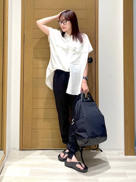 「アイテム（メガネ）」を使った、haruna1028bfさん（レディース・158cm）の夏コーディネート