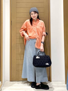 「THE NORTH FACE（ザノースフェイス）の【THE NORTH FACE(ザ・ノース・フェイス)】GEO BOX TOTE（トートバッグ）」を使った、haruna1028bfさん（レディース・158cm・30代）の秋コーディネート