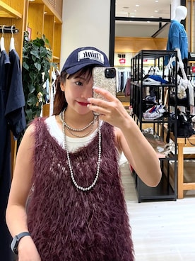 「アイテム（キャップ）」を使った、haruna1028bfさん（レディース・158cm・30代）の夏コーディネート