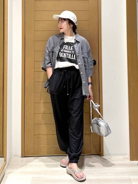「BAYFLOW」｜haruna1028bfさん（レディース・158cm）の夏コーディネート