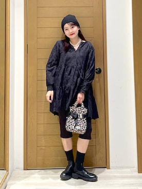 「アイテム（チュニック）」を使った、haruna1028bfさん（レディース・158cm・30代）の秋コーディネート
