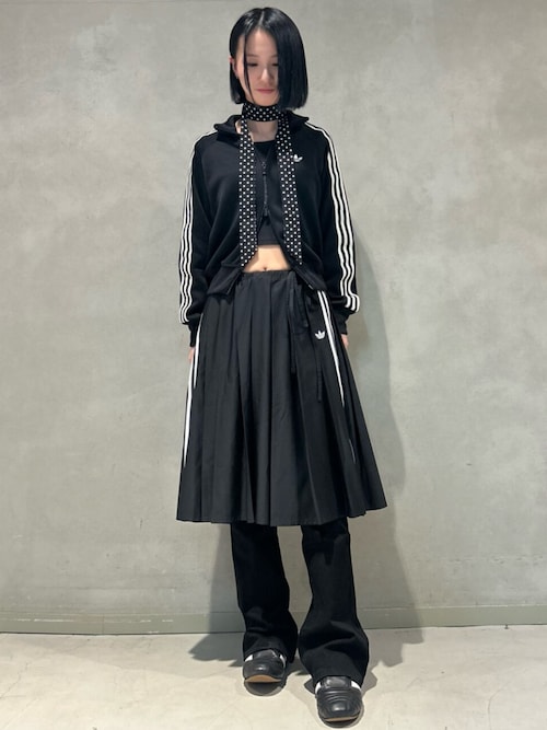 リボン プリーツ マキシスカート / アディダスオリジナルス adidas