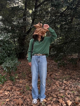 「ハーフジップ」｜ponpom0808さん（レディース・168cm・20代）の秋コーディネート