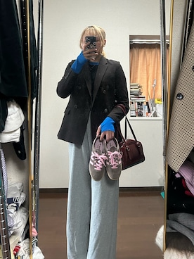 「アイテム（スーツジャケット）」を使った、ponpom0808さん（レディース・168cm）の秋コーディネート