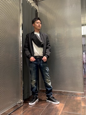 「アイテム（ボディバッグ/ウエストポーチ）」を使った、KAKERUさん（メンズ・170cm）の秋コーディネート