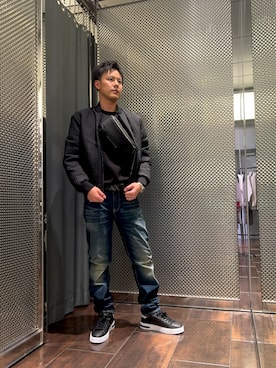 「アイテム（ボディバッグ/ウエストポーチ）」を使った、KAKERUさん（メンズ・170cm）の秋コーディネート