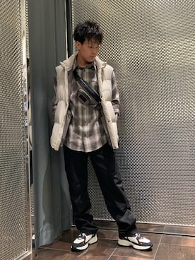 「ARMANI EXCHANGE（アルマーニエクスチェンジ）のアイテム」を使った、KAKERUさん（メンズ・170cm）の秋コーディネート