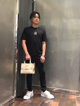 「ARMANI EXCHANGE（アルマーニエクスチェンジ）のアイテム」を使った、KAKERUさん（メンズ・170cm）の春コーディネート