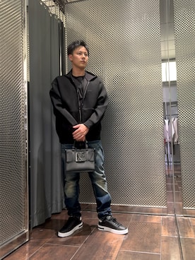 「アイテム（ハンドバッグ）」を使った、KAKERUさん（メンズ・170cm）の秋コーディネート