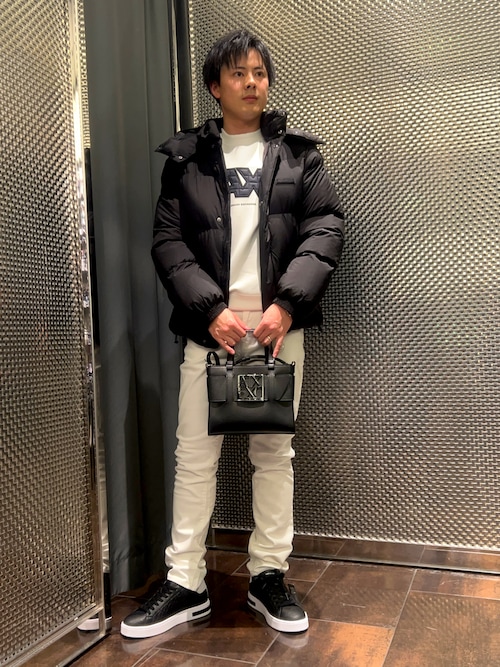 A|X アルマーニ エクスチェンジ】ICON フーデッドダウンジャケット