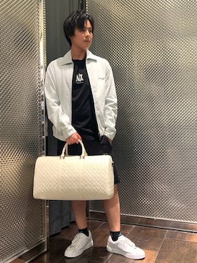 「ARMANI EXCHANGE（アルマーニエクスチェンジ）のアイテム」を使った、KAKERUさん（メンズ・170cm）の春コーディネート