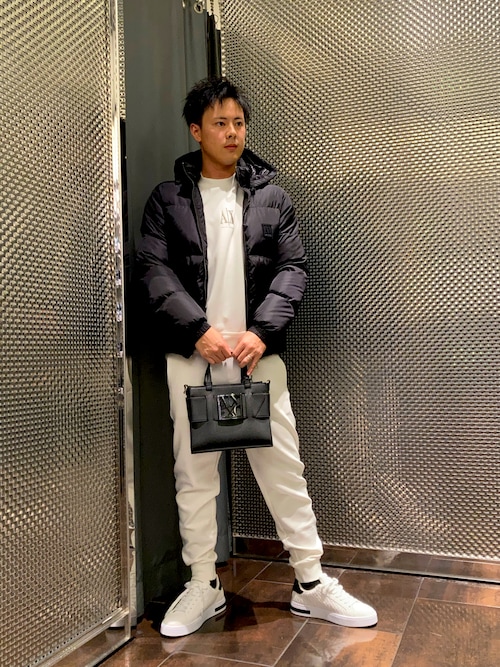 A|X アルマーニ エクスチェンジ】ICON フーデッドダウンジャケット