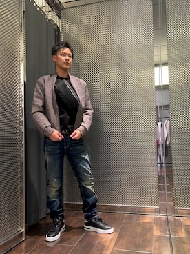 「アイテム（ボディバッグ/ウエストポーチ）」を使った、KAKERUさん（メンズ・170cm）の秋コーディネート