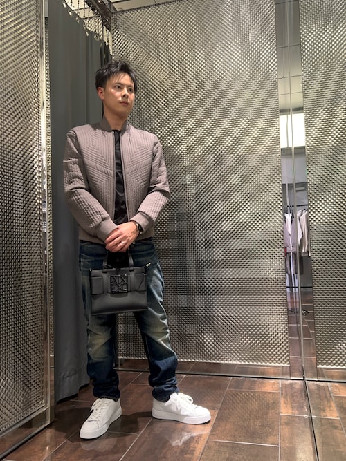 A|X アルマーニ エクスチェンジ】キルティング ボンバージャケット