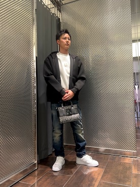 「アイテム（ハンドバッグ）」を使った、KAKERUさん（メンズ・170cm）の秋コーディネート