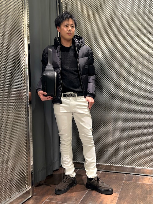 A|X アルマーニ エクスチェンジ】ICON フーデッドダウンジャケット