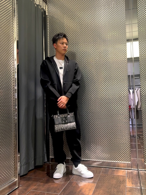 A|X アルマーニ エクスチェンジ】BOXロゴバックル ミニハンドバッグ