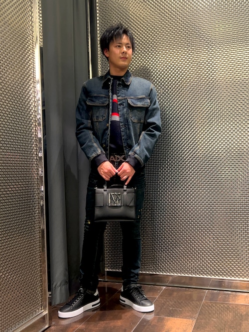 ARMANI EXCHANGE ベルト 「A|Xアルマーニ エクスチェンジ」A|Xバックル