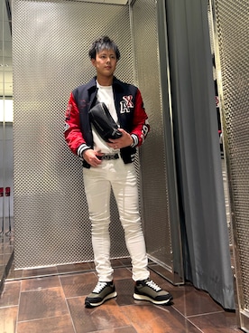 「アイテム（ボディバッグ/ウエストポーチ）」を使った、KAKERUさん（メンズ・170cm）の冬コーディネート