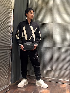 「ARMANIEXCHANGE」｜KAKERUさん（メンズ・170cm）の秋コーディネート