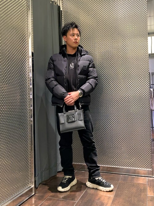 A|X アルマーニ エクスチェンジ】AXロゴ チャンキーソール レース