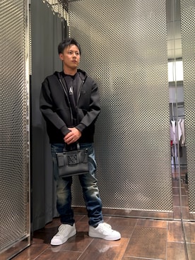 「アイテム（ハンドバッグ）」を使った、KAKERUさん（メンズ・170cm）の秋コーディネート