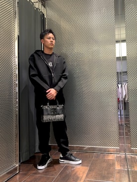 「アイテム（ハンドバッグ）」を使った、KAKERUさん（メンズ・170cm）の秋コーディネート