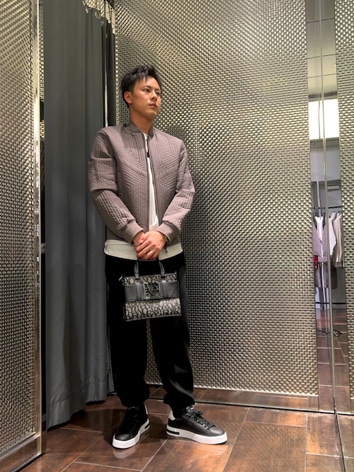 A|X アルマーニ エクスチェンジ】キルティング ボンバージャケット