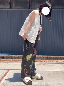 シルクツイル HARVEST セミワイドパンツを使った人気ファッション