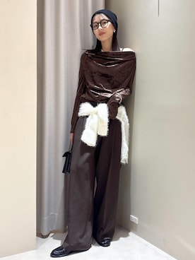 「VIS（ビス）のアイテム（アクセサリー）」を使った、akariさん（レディース・161cm）の秋コーディネート
