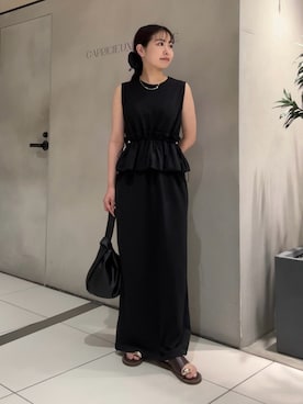 「大人カジュアルコーデ」｜「アイテム（ワンピース）」を使った、yamatolemageさん（レディース・155cm）の夏コーディネート