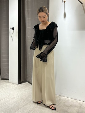 「アイテム（キャミソール、ブラック系）」を使った、yamato818さん（レディース・155cm）の夏コーディネート