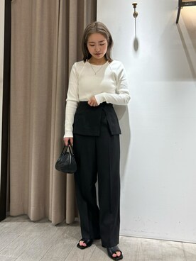 「CAPRICIEUX LE'MAGE（カプリシューレマージュ）の〈ADD CULUMN/アドカラム〉TURN BOSTON（ハンドバッグ）」を使った、yamato818さん（レディース・155cm）の春コーディネート